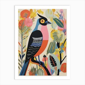 Colourful Scandi Bird Eurasian Sparrowhawk 4 Art Print