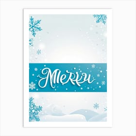 A Festive Greeting Design Winter Themed Typography Converges On A Celebratory Header Decorated Wit (5) Art Print