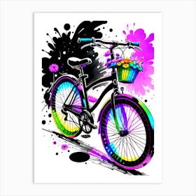 Colorful Bicycle Vector Illustration 1 Art Print