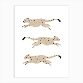 Leaping Leopards Art Print