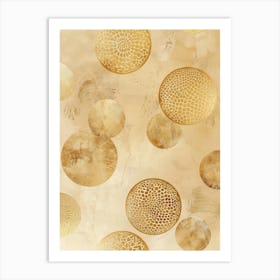 Gold Circles 3 Art Print