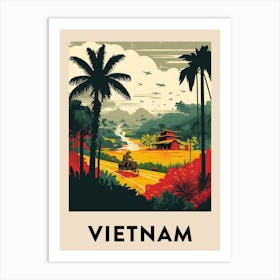Vietnam 4 Vintage Travel Poster Art Print
