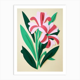 Cut Out Style Flower Art Lily 1 Art Print