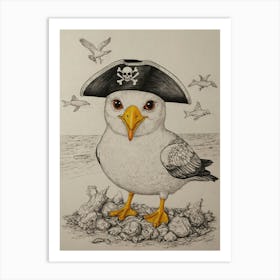 Pirate Seagull 1 Art Print