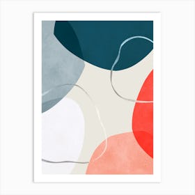 Expressive watercolor shapes 5 Art Print