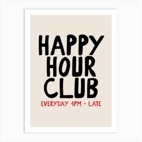 Happy Hour Club Art Print