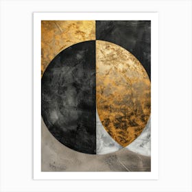 'Gold & Black' 1 Art Print