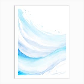 Blue Ocean Wave Watercolor Vertical Composition 155 Art Print