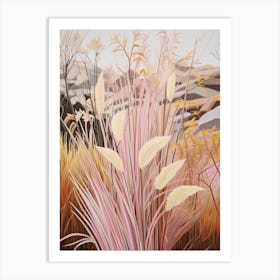 Fountain Grass 2 Flower Painting Art Print