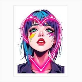 Heart Of A Girl Art Print