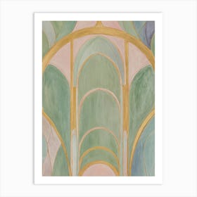 Pastel Abstract Arches Art Print