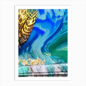 Tropical Sea Turtle Art Print