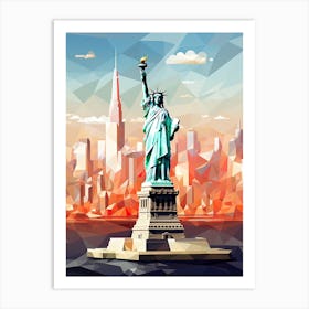 New York City, Usa, Geometric Illustration 4 Art Print