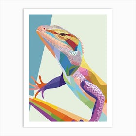 Gecko Abstract Modern Illustration 1 Art Print