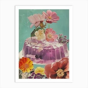 Purple Jelly Retro Dessert Collage 1 Art Print