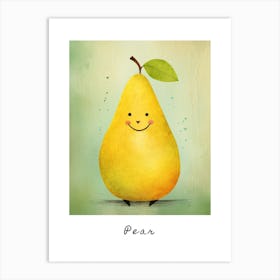 Friendly Kids Pear 5 Poster Art Print