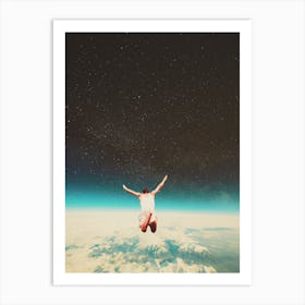 Falling With A Hidden Smile Art Print