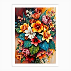 Bouquet Of Flowers 15 Art Print