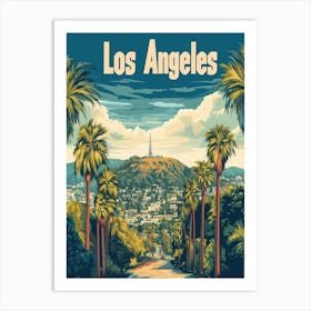 Aihrgdesign A Vintage Travel Poster Of Los Angeles Art Print