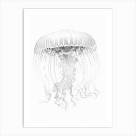Box Jellyfish Drawing 8 Art Print