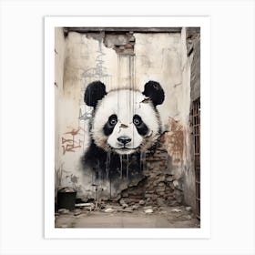 Panda Art In Street Art Style 1 Art Print