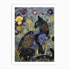 Camouflaged Cat Art Print