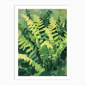 Ribbon Fern Painting 1 Art Print