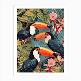 Kitsch Toucan Collage 1 Art Print