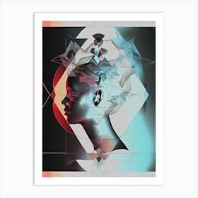 Portrait, future art, "Synthesize" Art Print