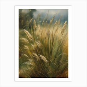 Wild grass, old oil painting,Colorado Arts, Vermont Arts,Montana Arts,Alaska Arts16 Art Print