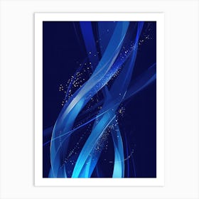 Abstract Blue Background 5 Art Print