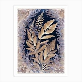 Pattern Poster Blue Star Fern Art Print 1 Art Print