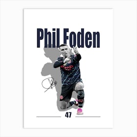 Phil Foden Minimalist Art Print