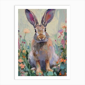 Satin Rabbit Painting 2 Art Print