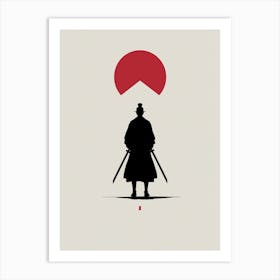 Minimal Samurai Warrior Art Print