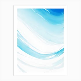 Blue Ocean Wave Watercolor Vertical Composition 92 Art Print