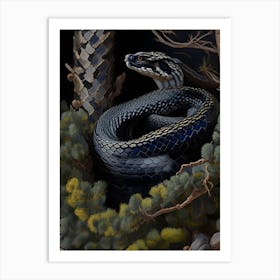 Black Pine 1 Snake Painting Art Print