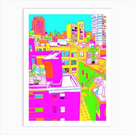 New York City Colourful View 6 Art Print