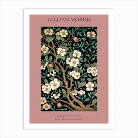 William Morris  Style Cherry Blossom Pink Sakura Art Print