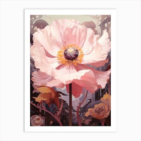 Floral Illustration Poppy 4 Art Print