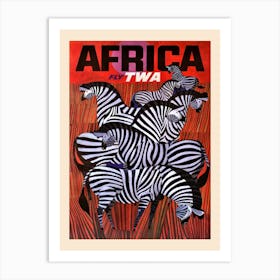 Twa Travel Poster For Africa By David Klein Art Print