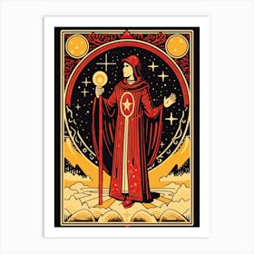 The Magician Tarot Card, Vintage 1 Art Print