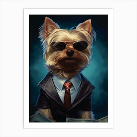 Gangster Dog Silky Terrier 3 Art Print