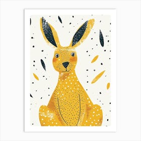 Yellow Kangaroo 1 Art Print