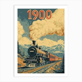 Aihrgdesign A Vintage Poster Of A Steam Locomotive In 1900 Tr 3a3bdc17 D7d4 4a64 A0bd Ad46fe47f76e 1 Art Print