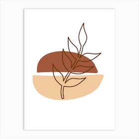 Leaf On A Plate Art Print