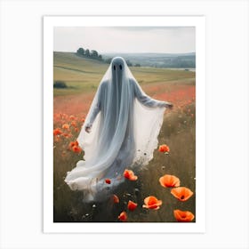 Ghost In The Poppy Fields Painting (16) Art Print