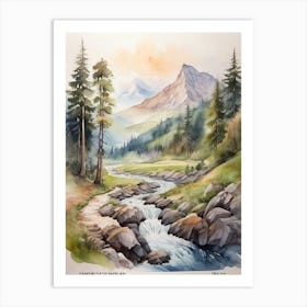 mountain forest landscape.9 Art Print