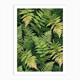 Pattern Poster Forked Fern 2 Art Print