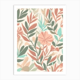 Pastel Floral Pattern 1 Art Print